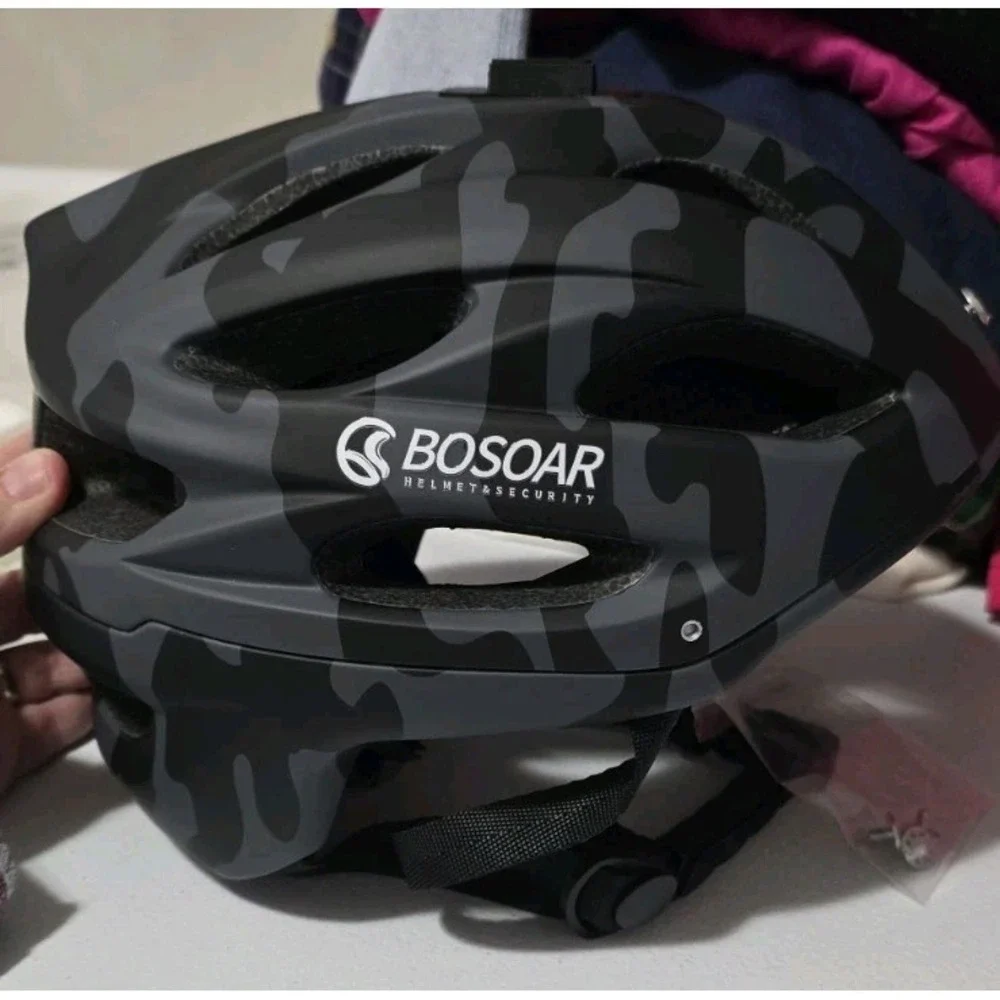 Bosoar‎ Mountain Bike Helmet,Adult Cycling Helmet Medium Camouflage Black